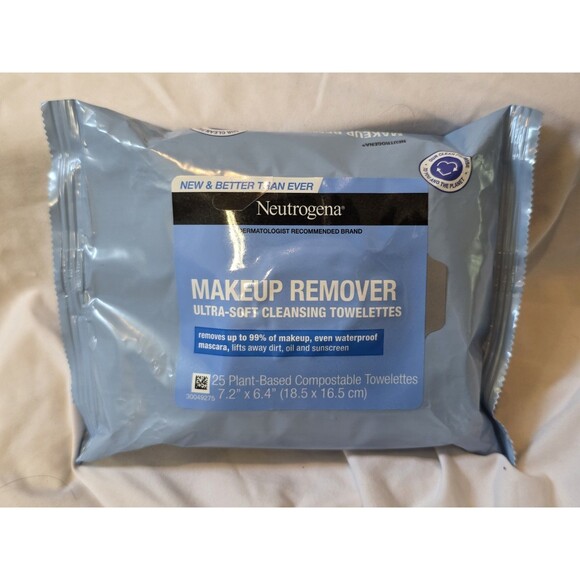 25 Ct Neutrogena Makeup Remover Wipes and Face Cleansing Towelettes Ultra Soft - Picture 1 of 3